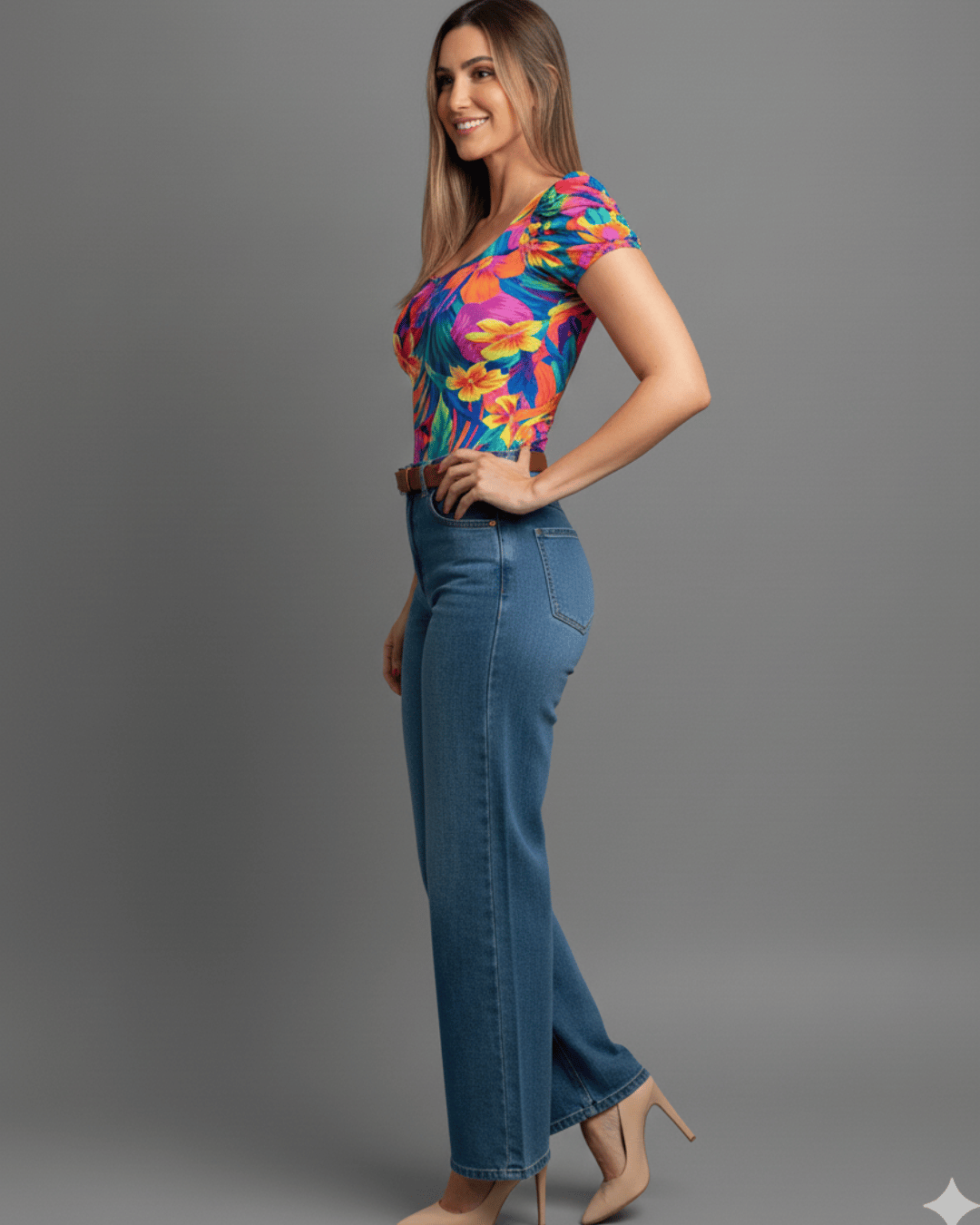 Body Cuello Cuadrado Manga Princesa - Body Queen