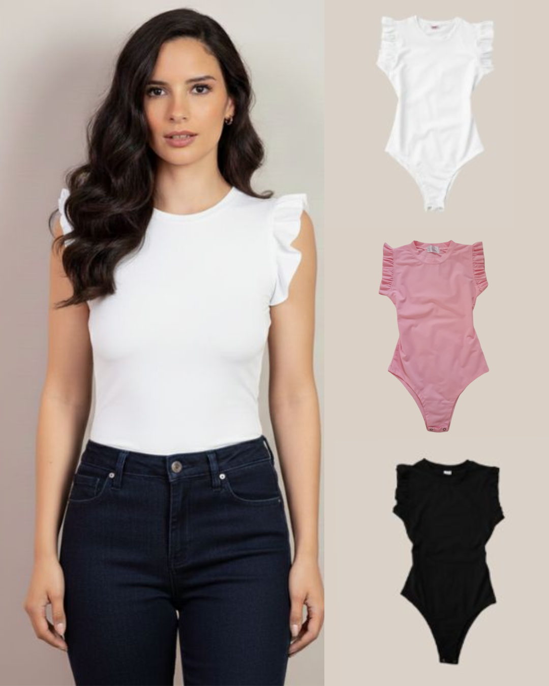 Tri Pack Body Sara Manga Corta Cuello Redondo