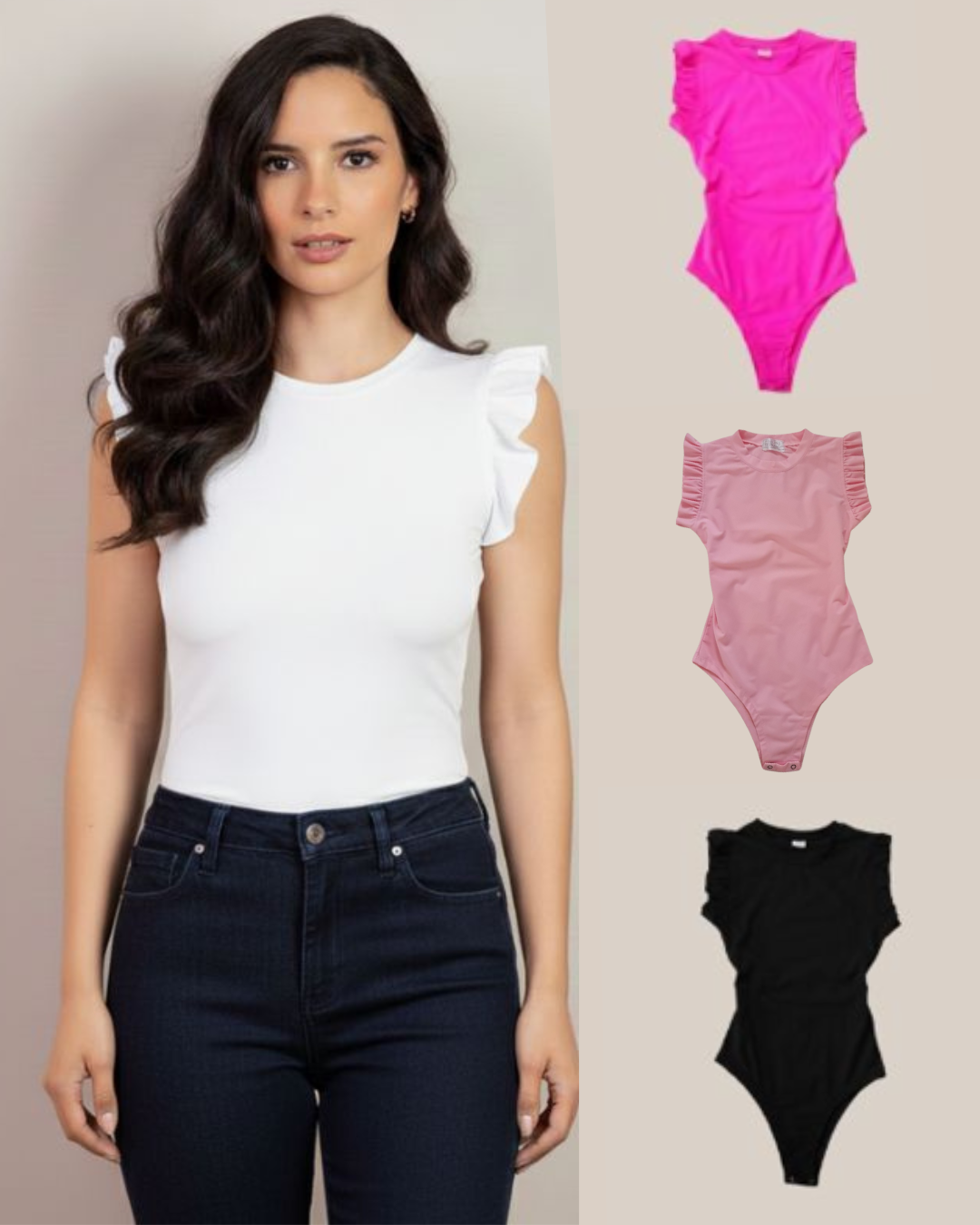 Tri Pack Body Sara Manga Corta Cuello Redondo