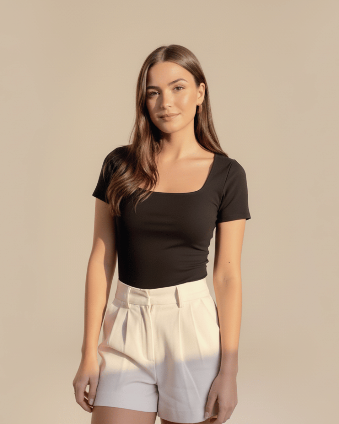 Tri Pack Bodys Manga Corta Escote Cuadrado, Modelo Kelly