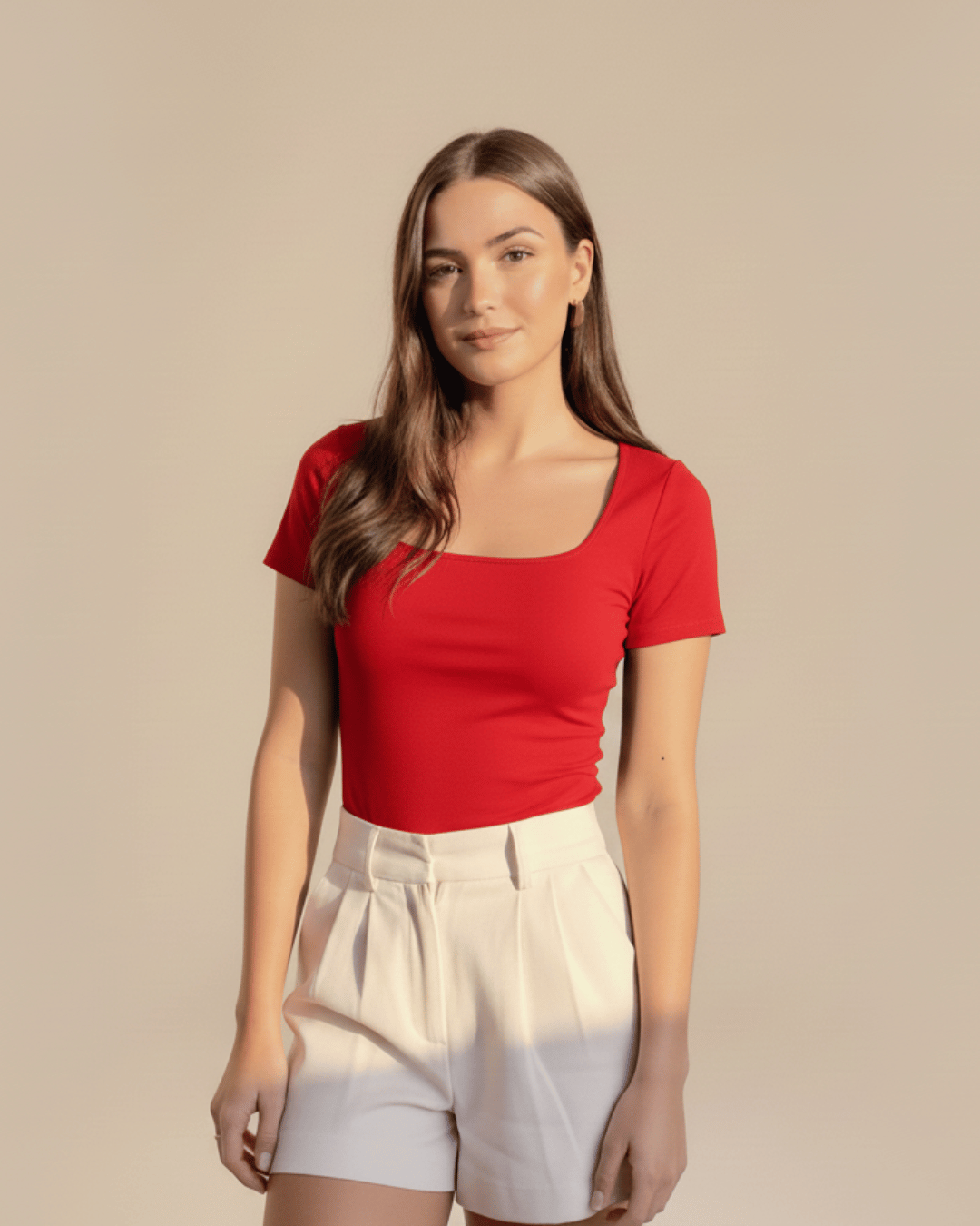 Tri Pack Bodys Manga Corta Escote Cuadrado, Modelo Kelly