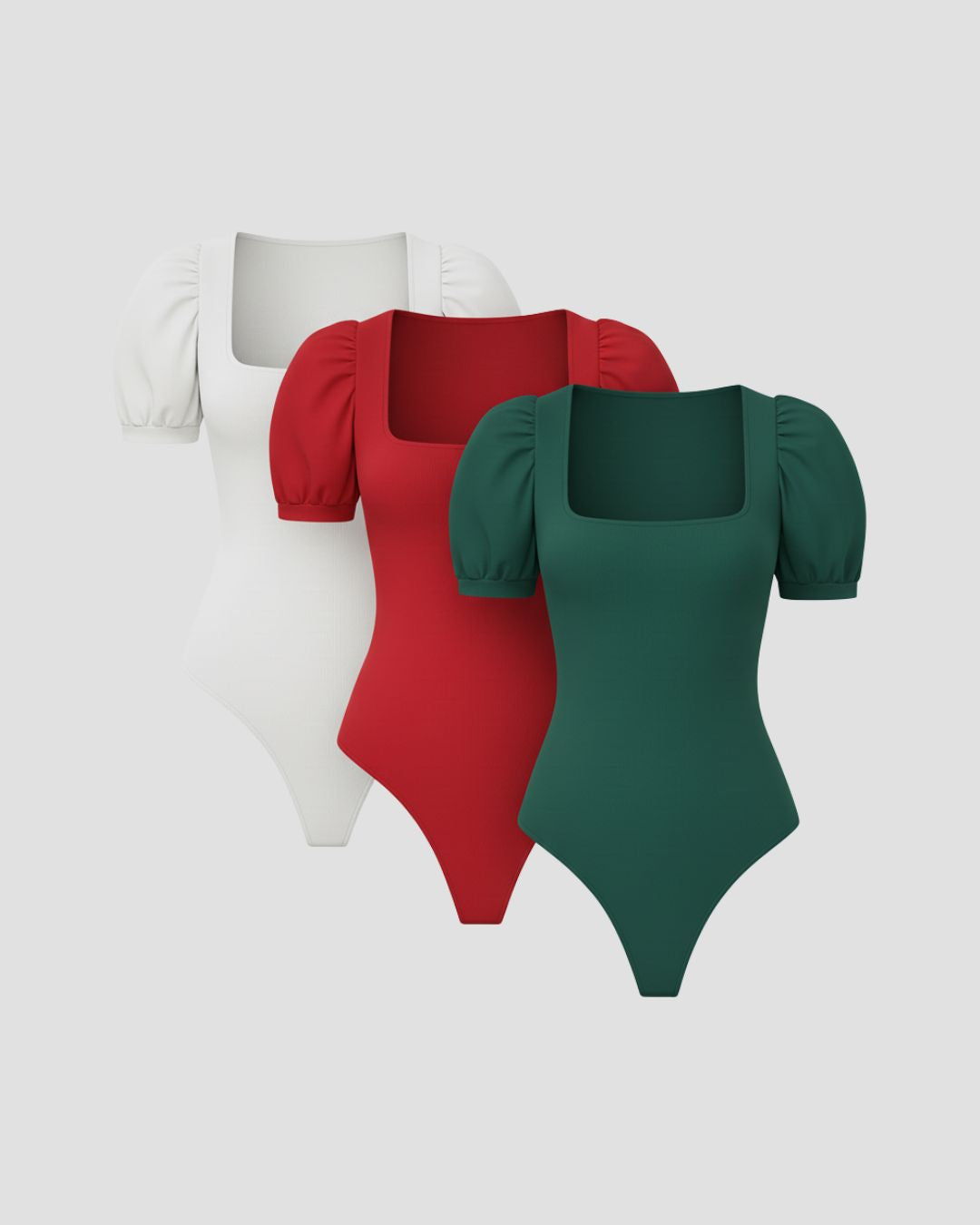 Tri Pack Body Algodón Fruncido