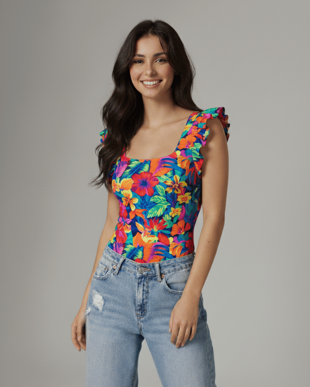 Body Mujer Vuelitos - Escote Cuadrado
