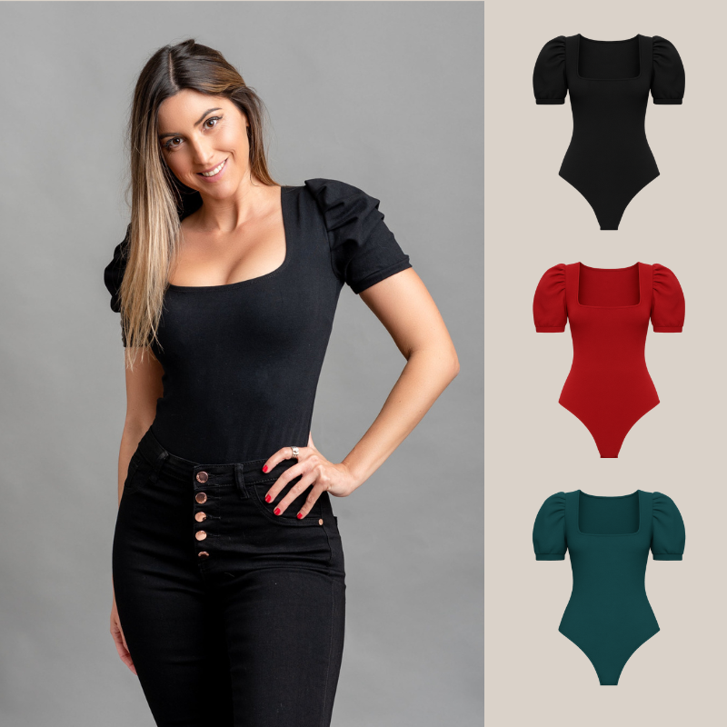 Tri Pack Bodys Escote Cuadrado, Body Ignacia