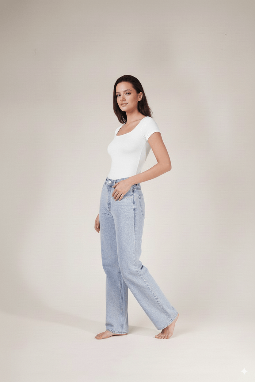 Body Kelly Escote Cuadrado Manga Corta