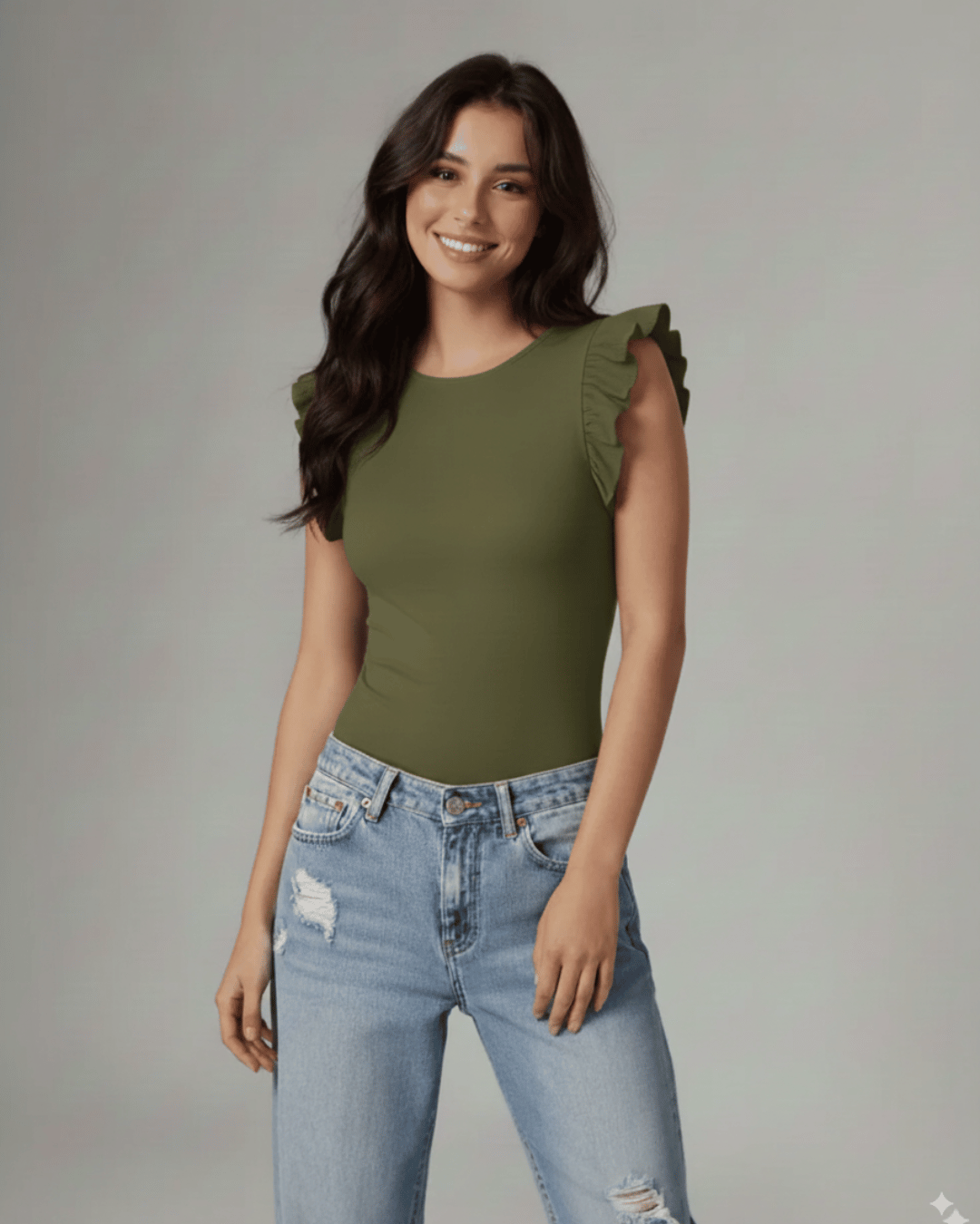 Body Mujer Vuelito - Escote Redondo