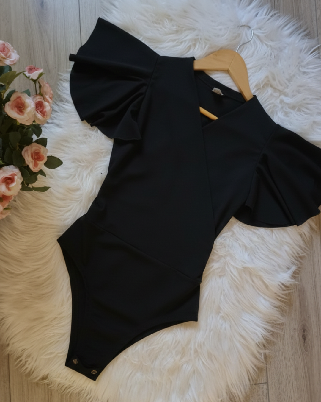 Body Diana Escote Cruzado Manga Vuelos