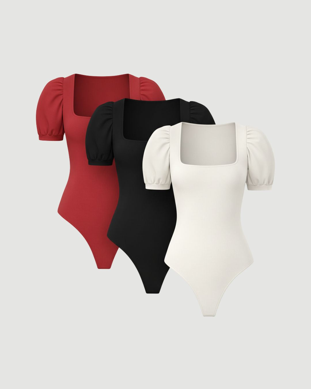 Tri Pack Body Algodón Fruncido