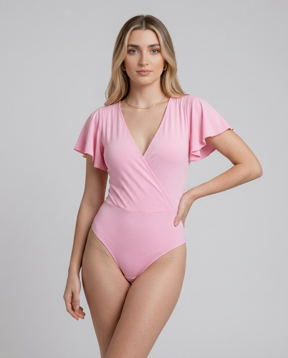 Body Diana Escote Cruzado Manga Vuelos