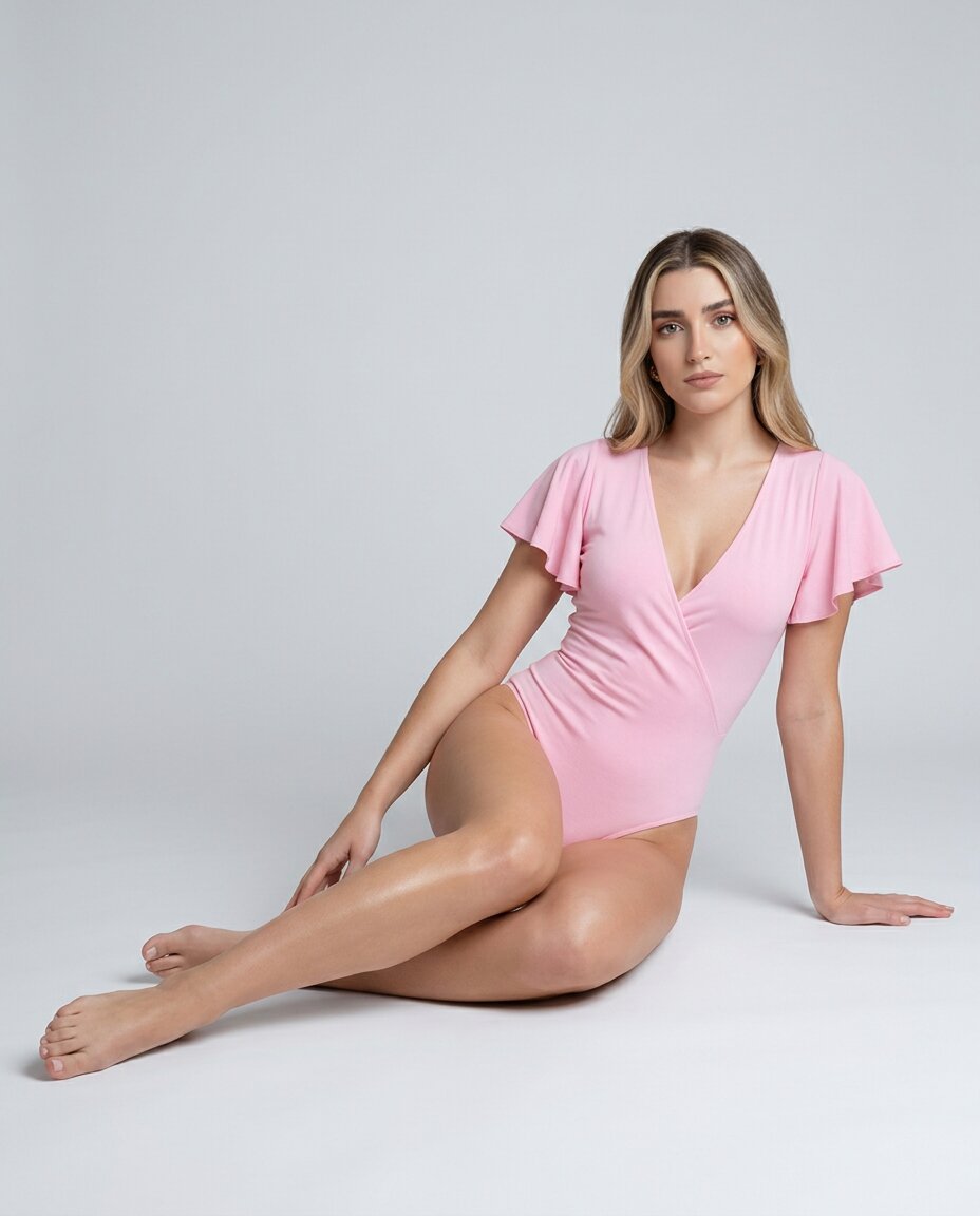 Body Diana Escote Cruzado Manga Vuelos